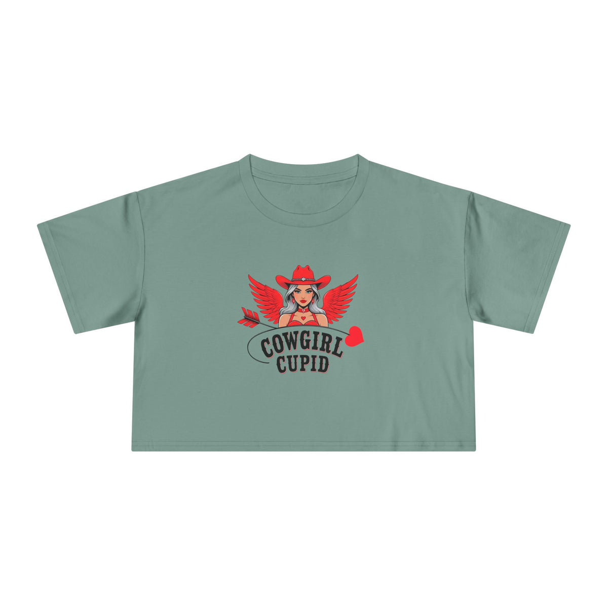 Cowgirl Cupid Crop Tee.