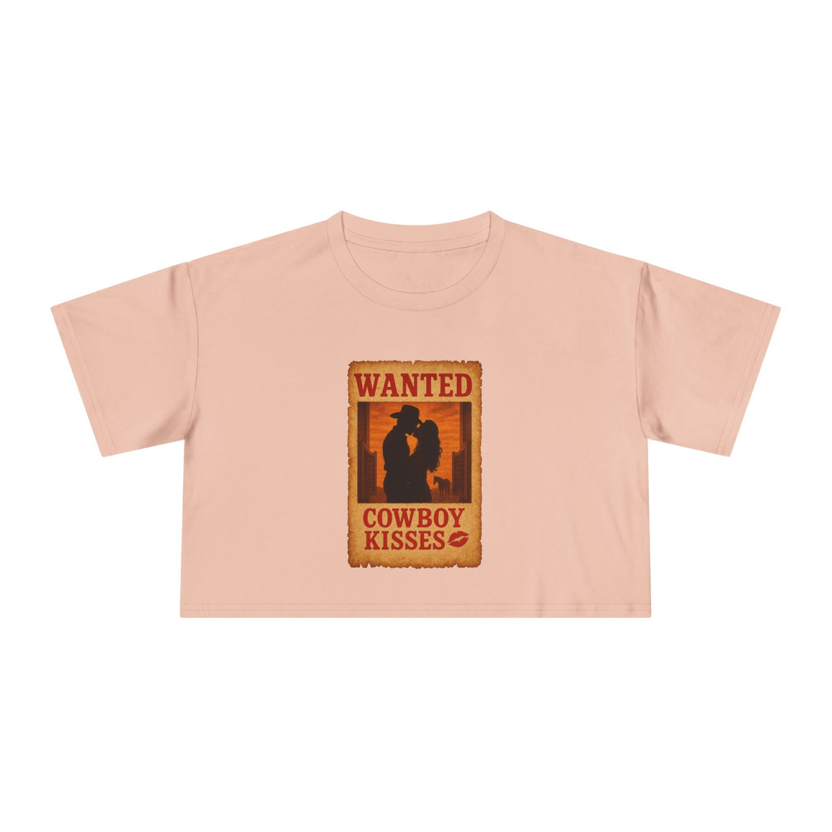 Wanted Cowboy Kisses Crop Tee.