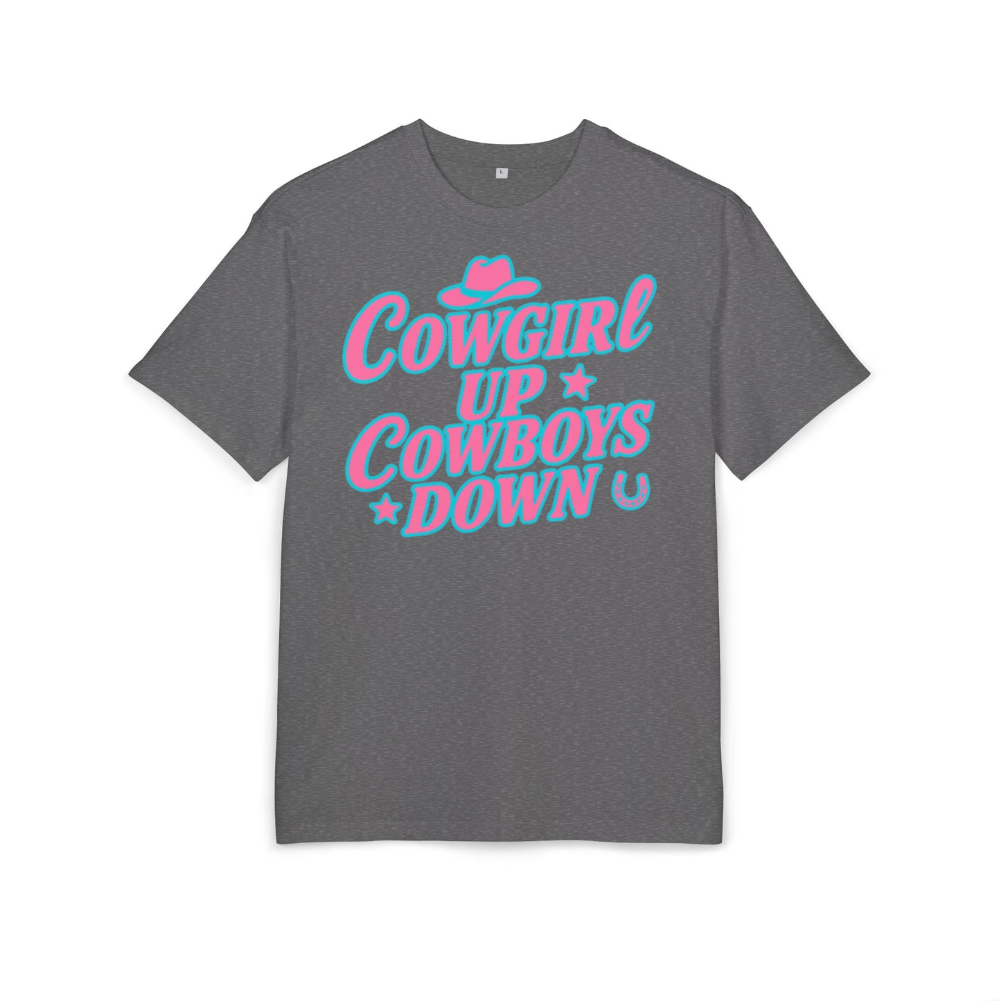 Cowgirl Up Cowboys Down Oversize Tee.