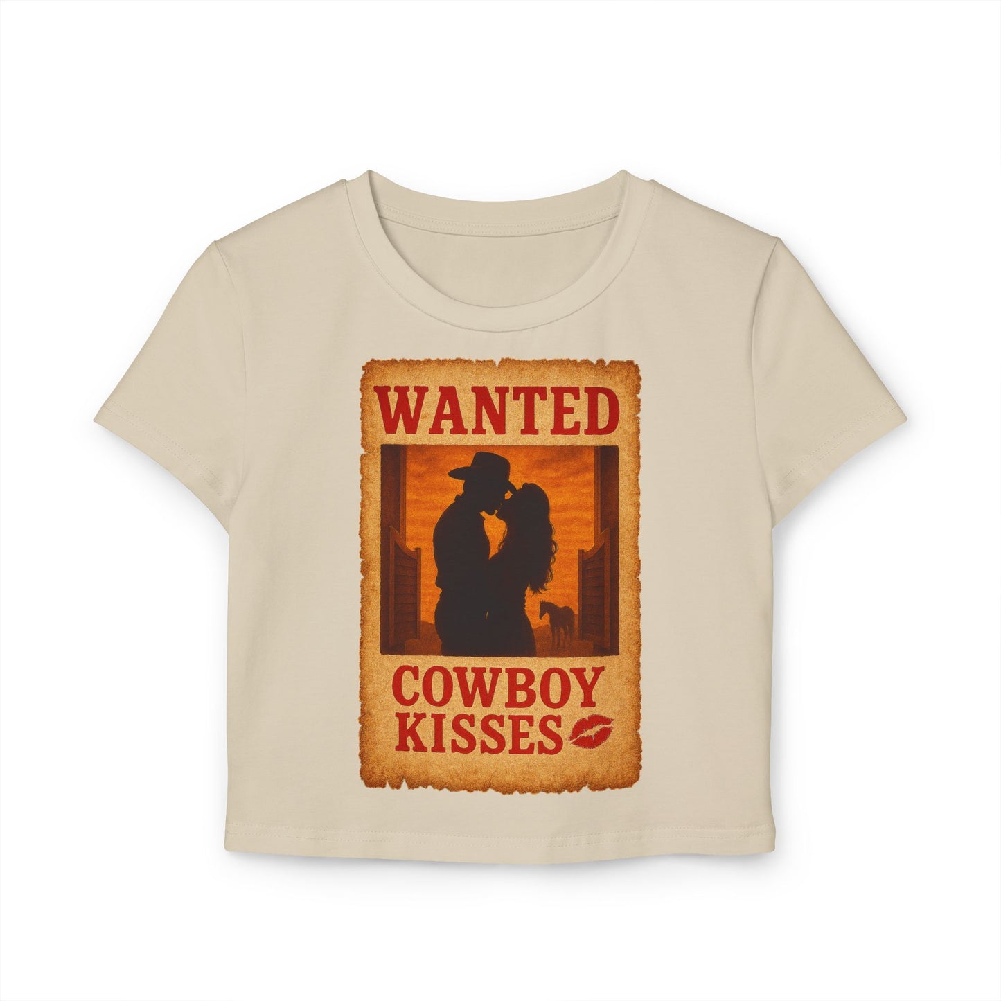 WANTED Cowboy Kisses Baby Tee.