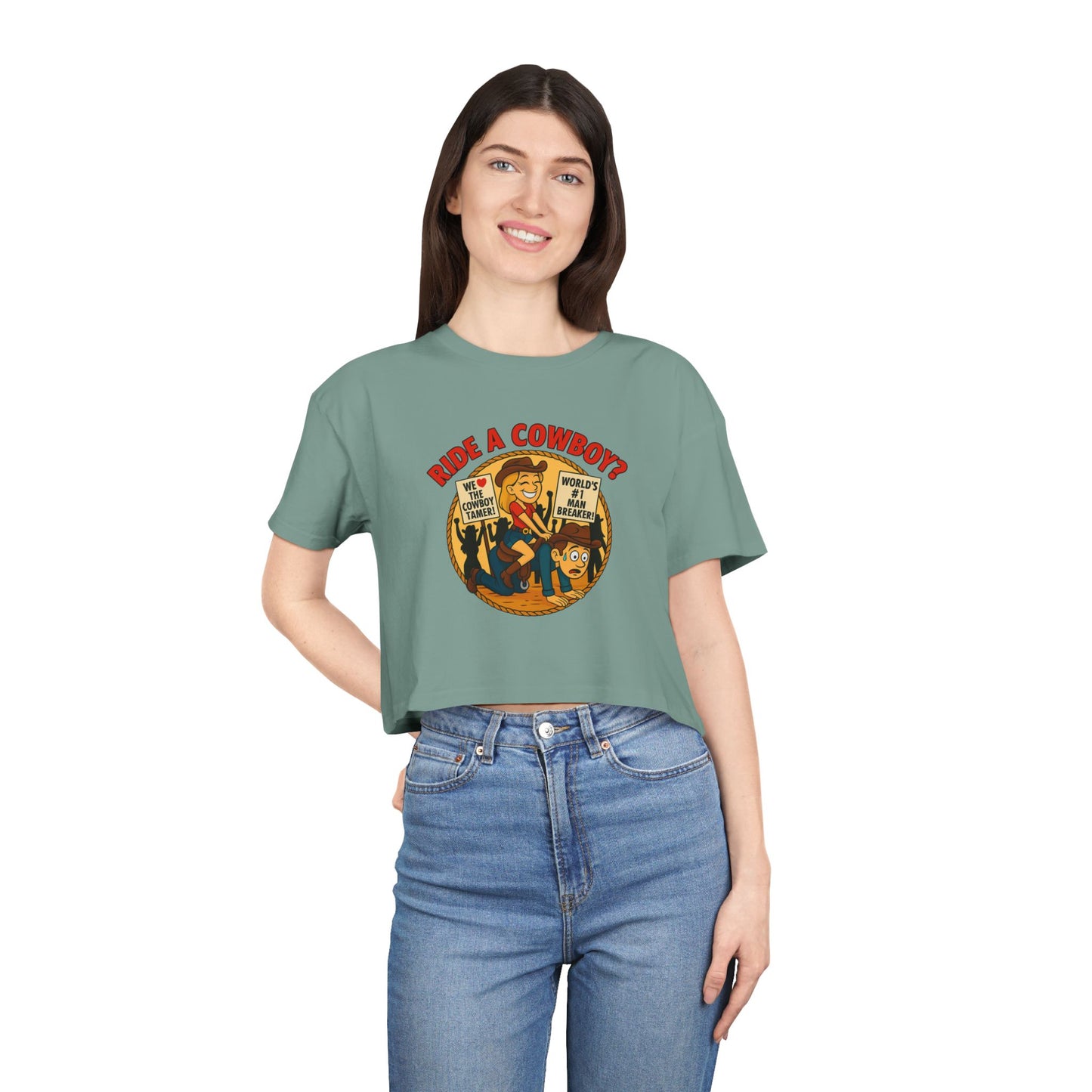 Ride a Cowboy? Crop Tee.
