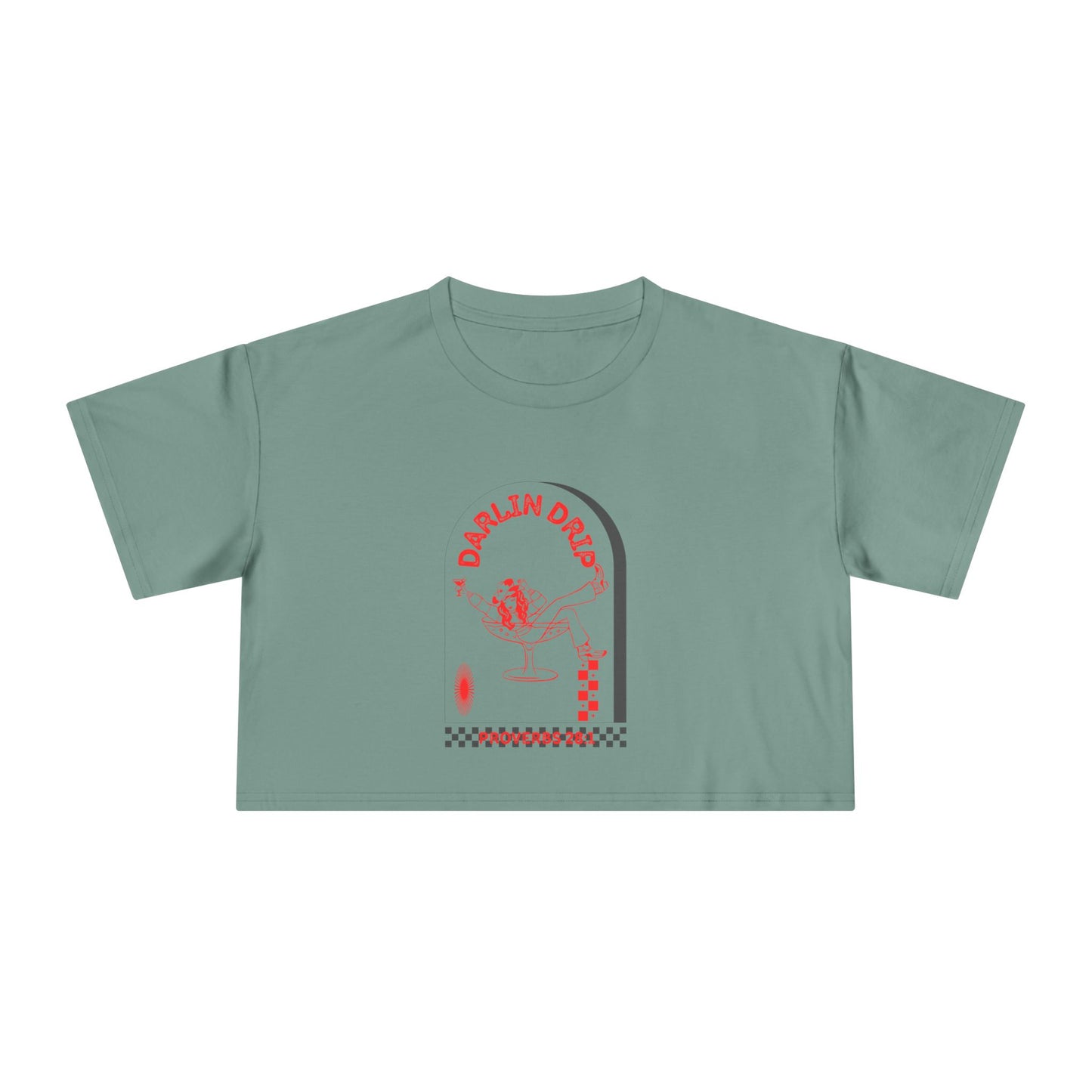 Darlin’ Drip Glass Crop Tee.