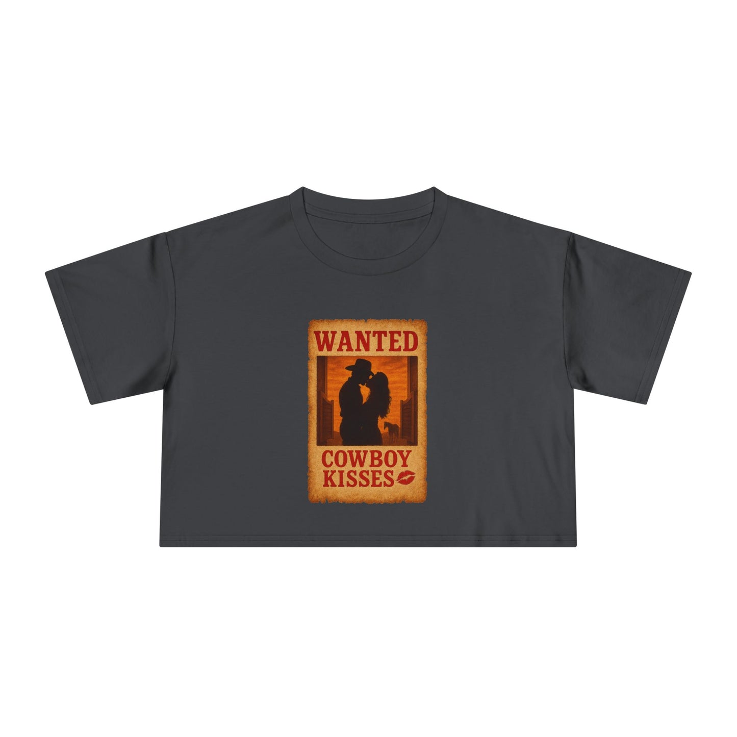 Wanted Cowboy Kisses Crop Tee.
