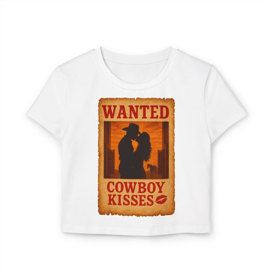 WANTED Cowboy Kisses Baby Tee.
