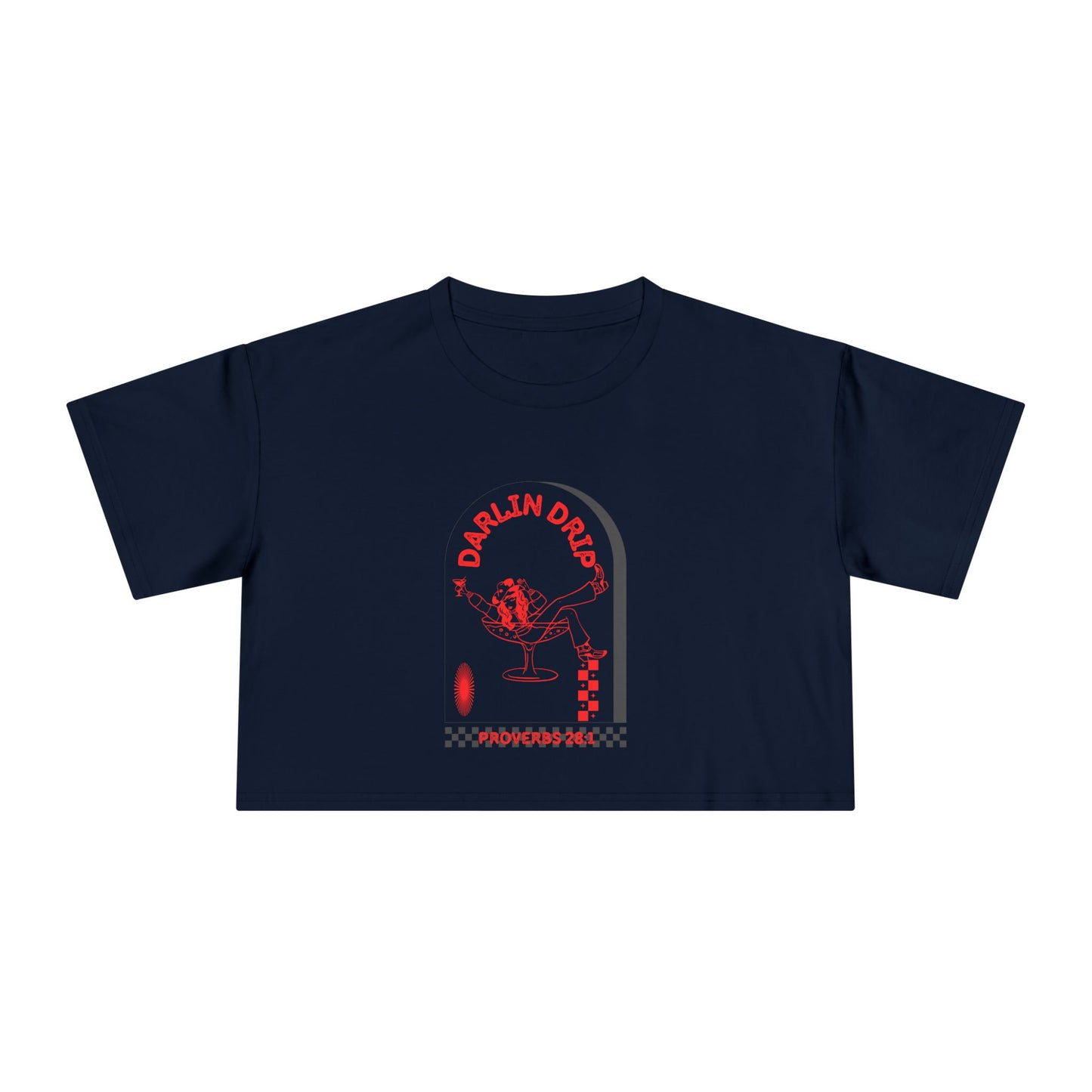Darlin’ Drip Glass Crop Tee.