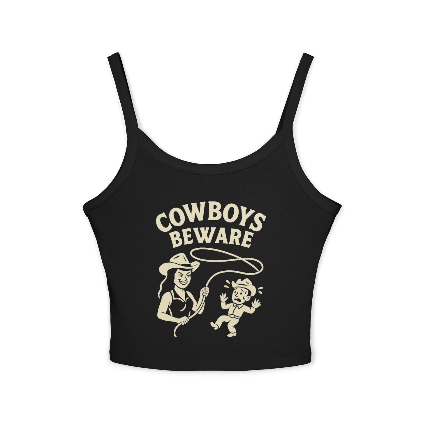 Cowboys Beware Spaghetti Strap Tank.