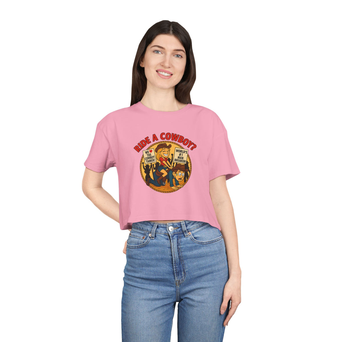 Ride a Cowboy? Crop Tee.