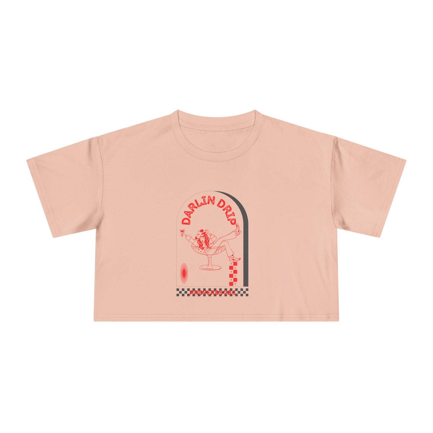 Darlin’ Drip Glass Crop Tee.