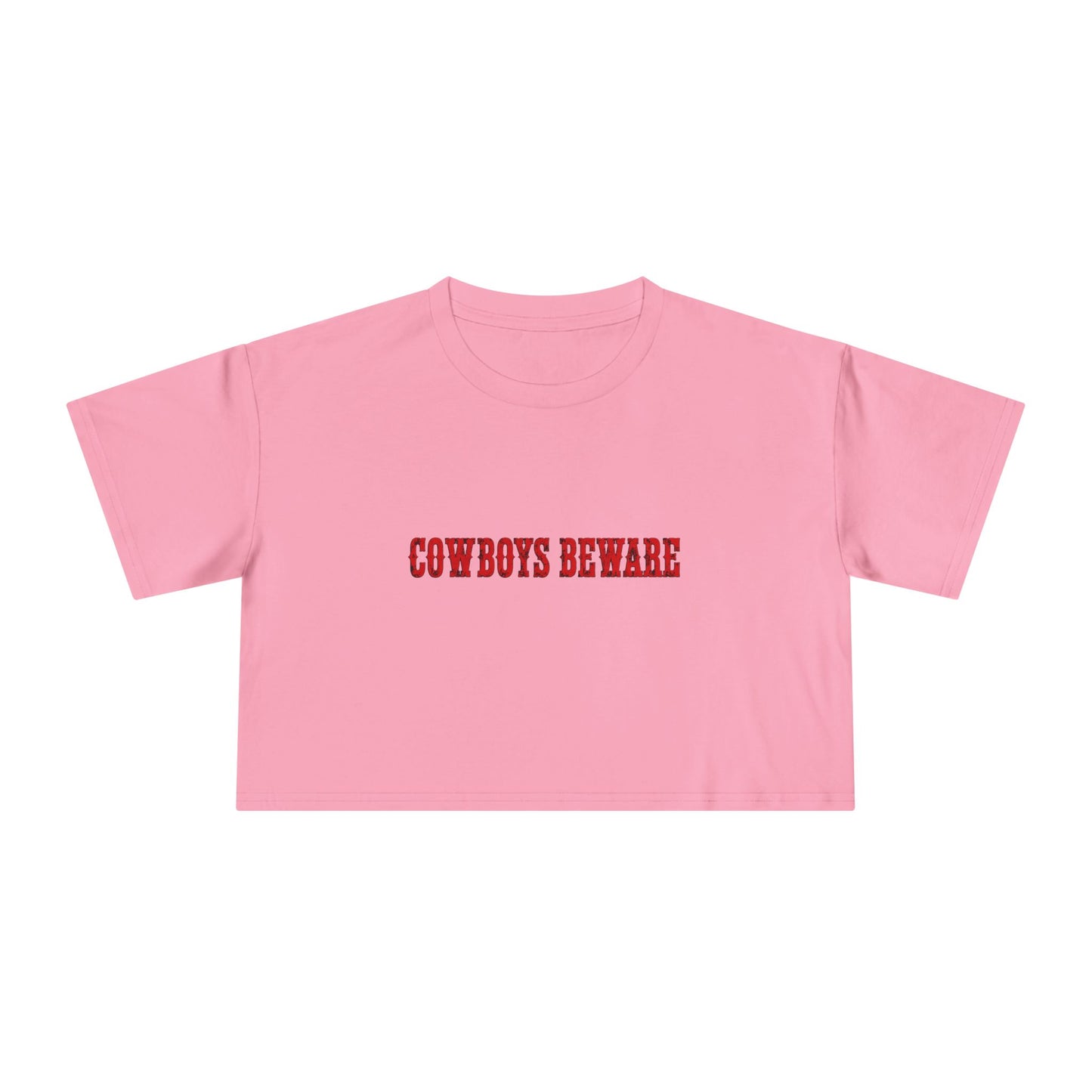 Cowboys Beware Crop Tee