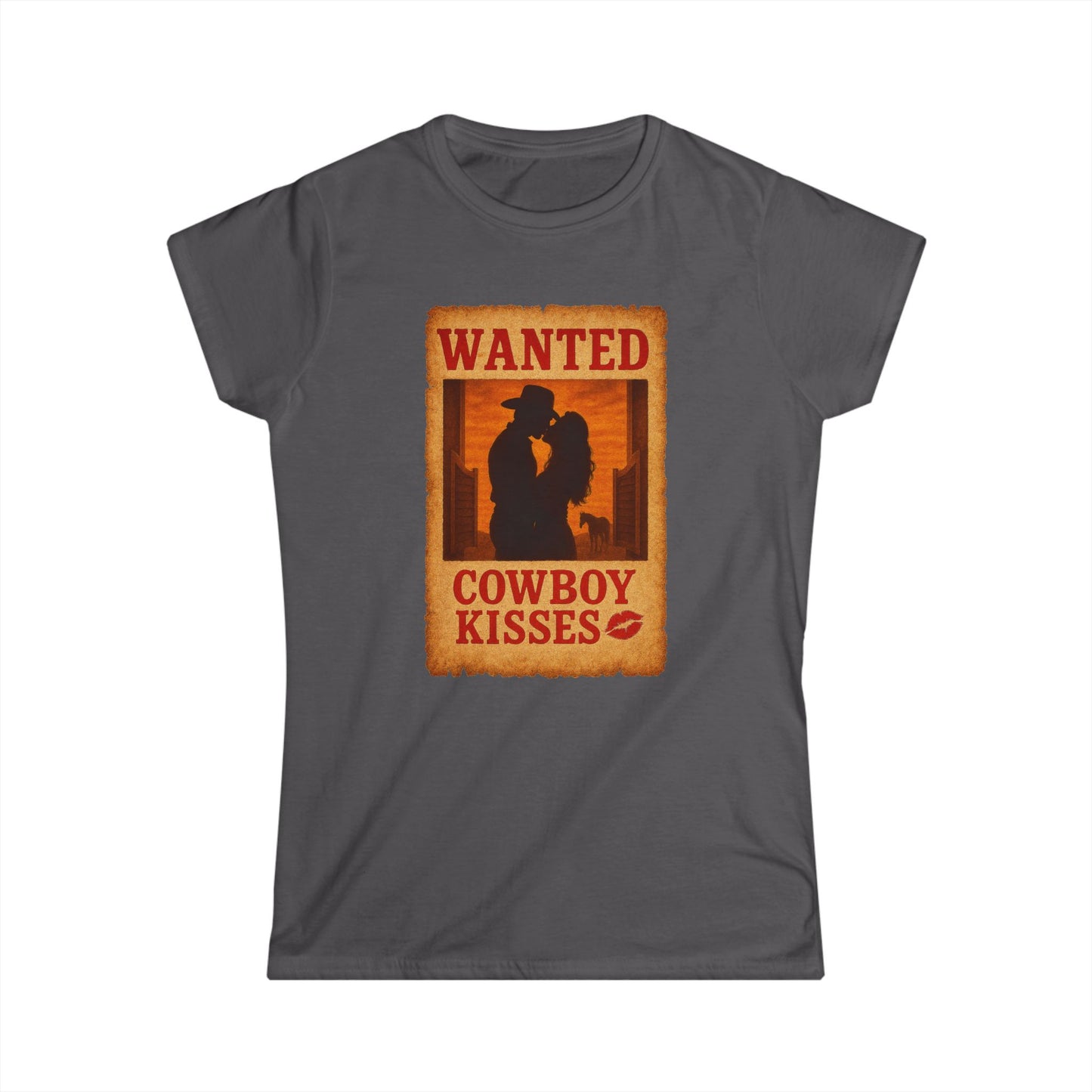 WANTED Cowboy Kisses Softstyle Tee.