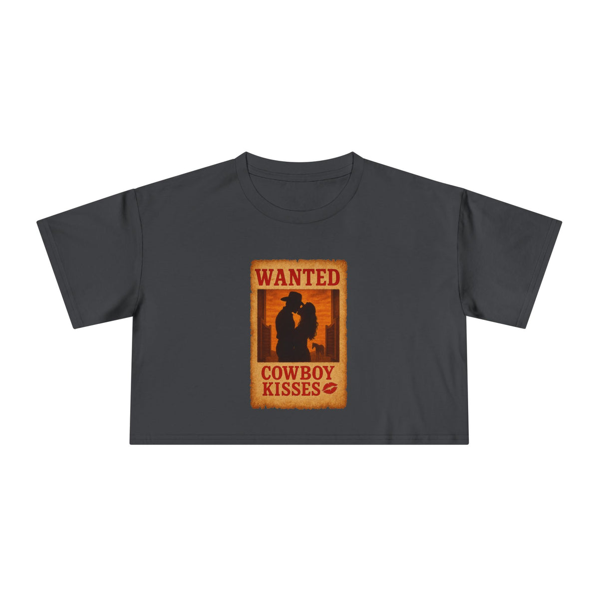 Wanted Cowboy Kisses Crop Tee.