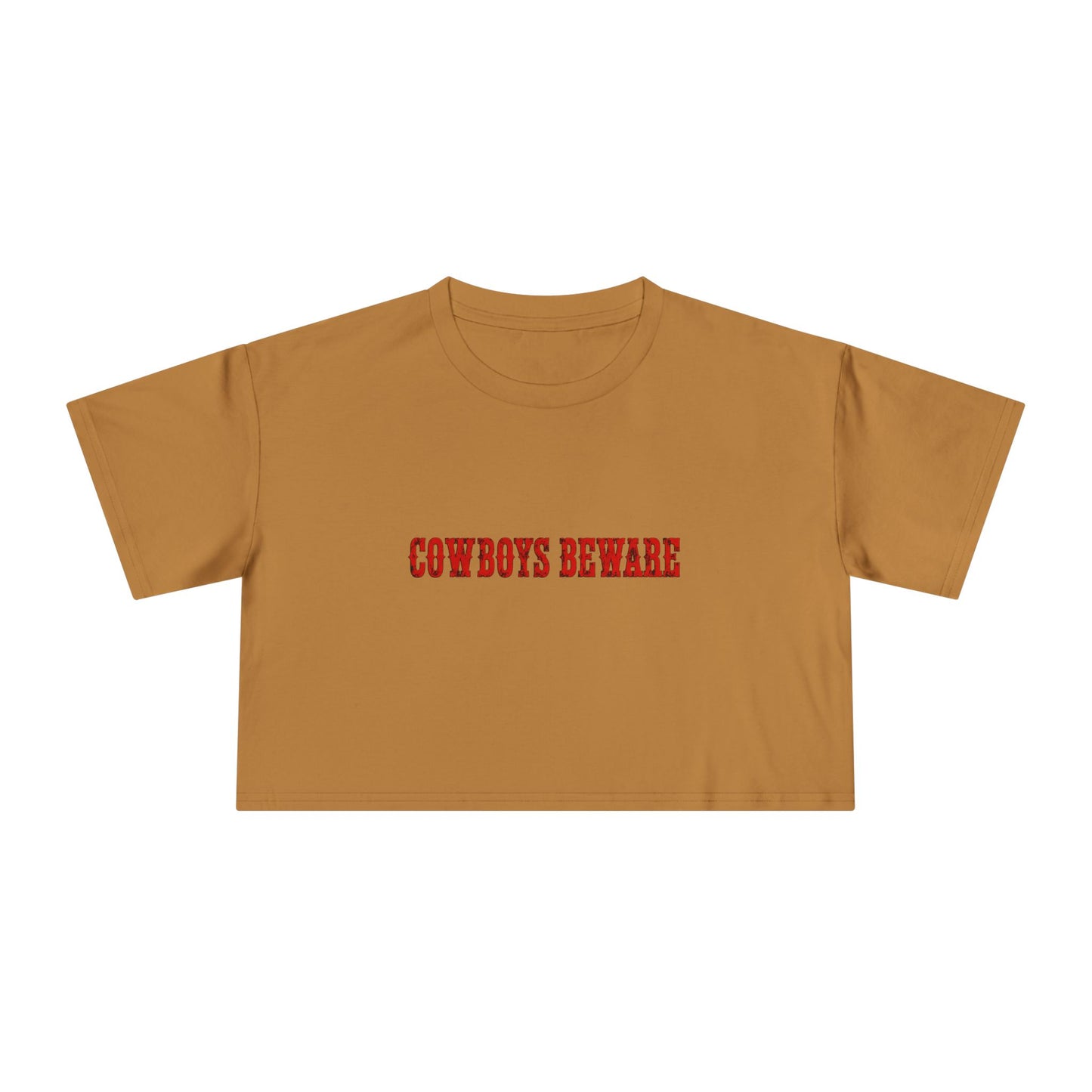 Cowboys Beware Crop Tee