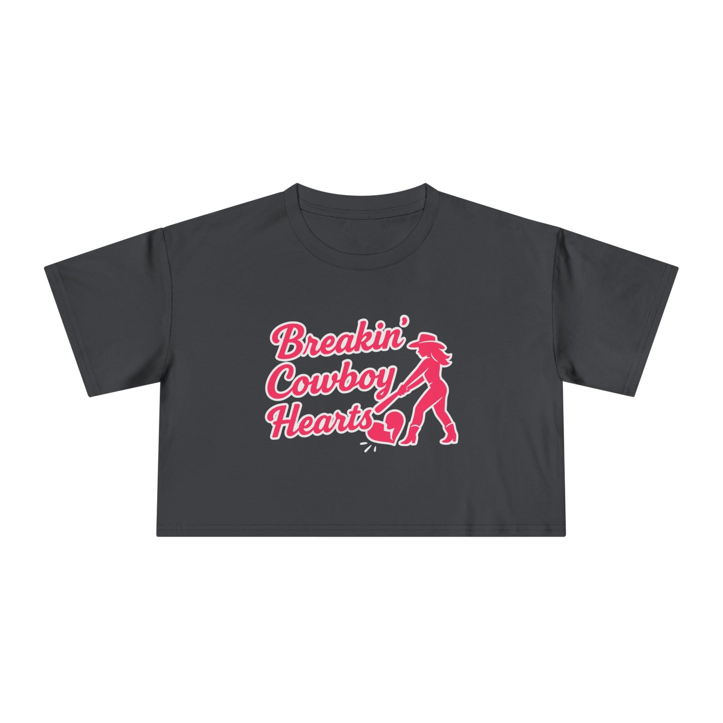 Breakin' Cowboy Hearts Crop Tee.