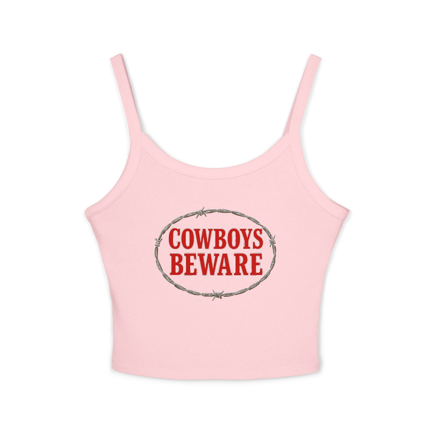 Cowboys Beware Spaghetti Strap Tank.