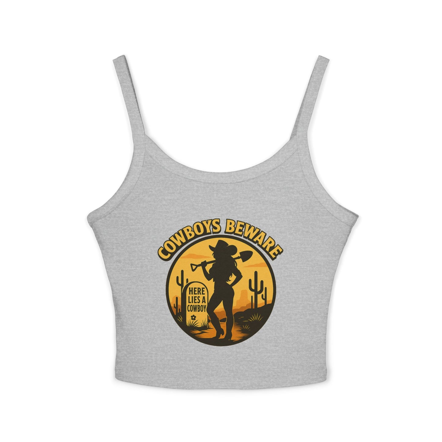 Cowboys Beware (Gravesite) Spaghetti Strap Tank.