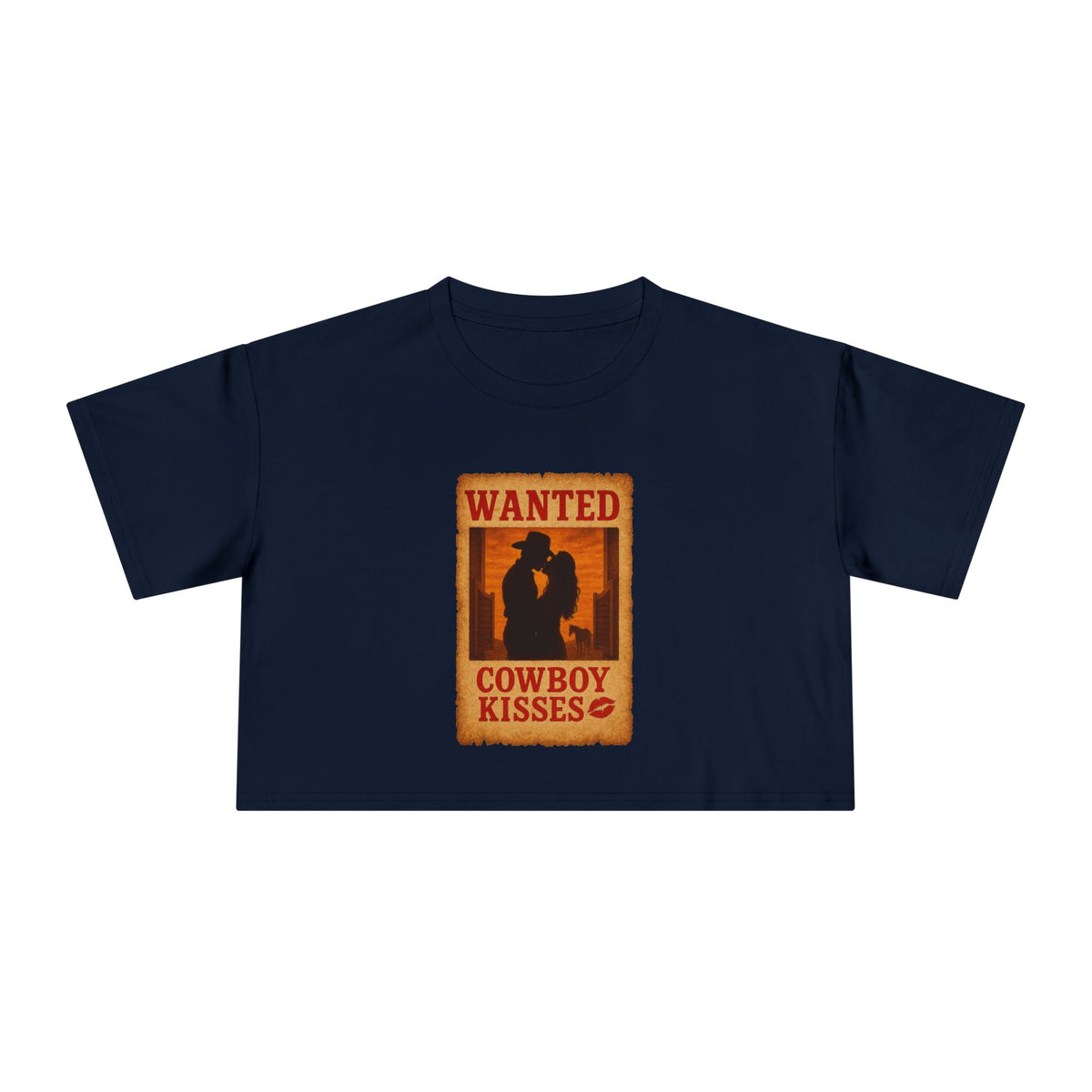 Wanted Cowboy Kisses Crop Tee.