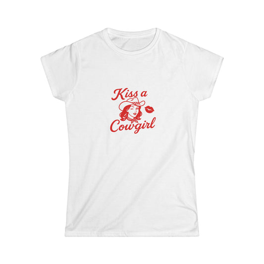 Kiss a Cowgirl Softstyle Tee.