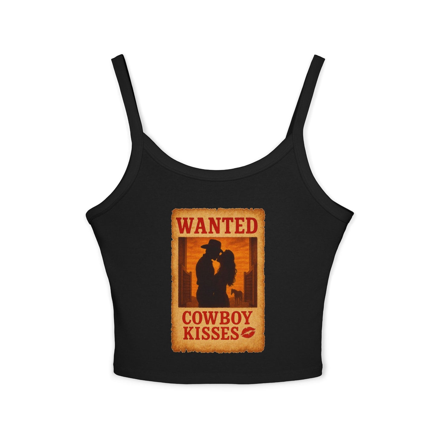 WANTED Cowboy Kisses Spaghetti Strap Tank