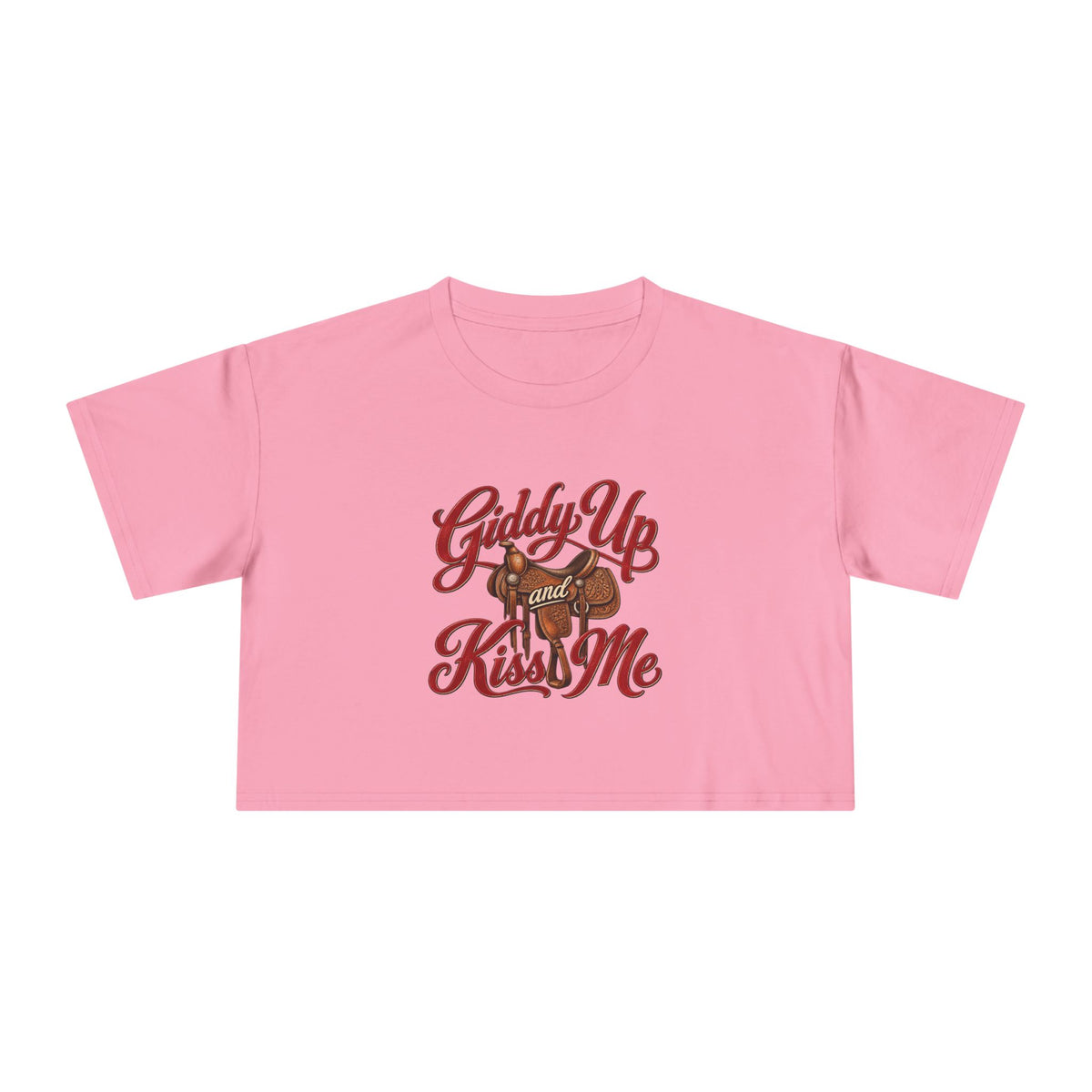 Giddy Up and Kiss Me Crop Tee.