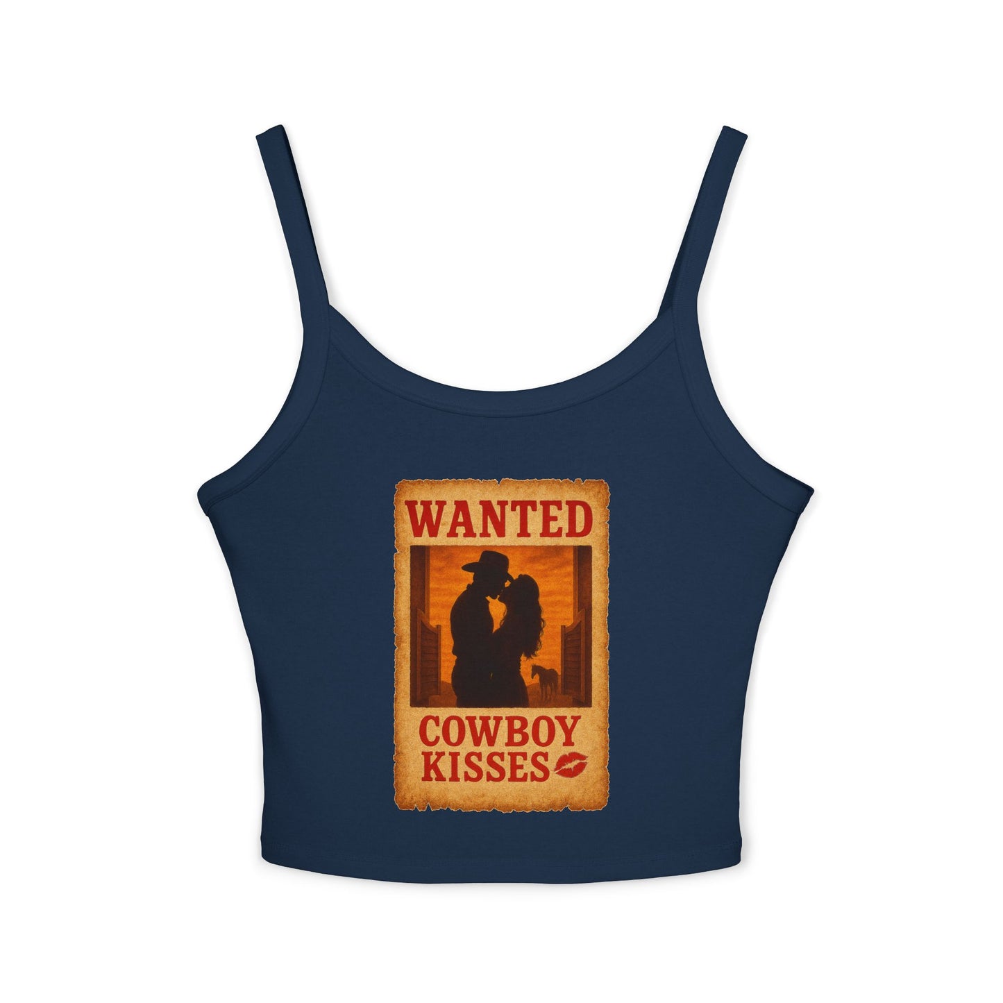 WANTED Cowboy Kisses Spaghetti Strap Tank