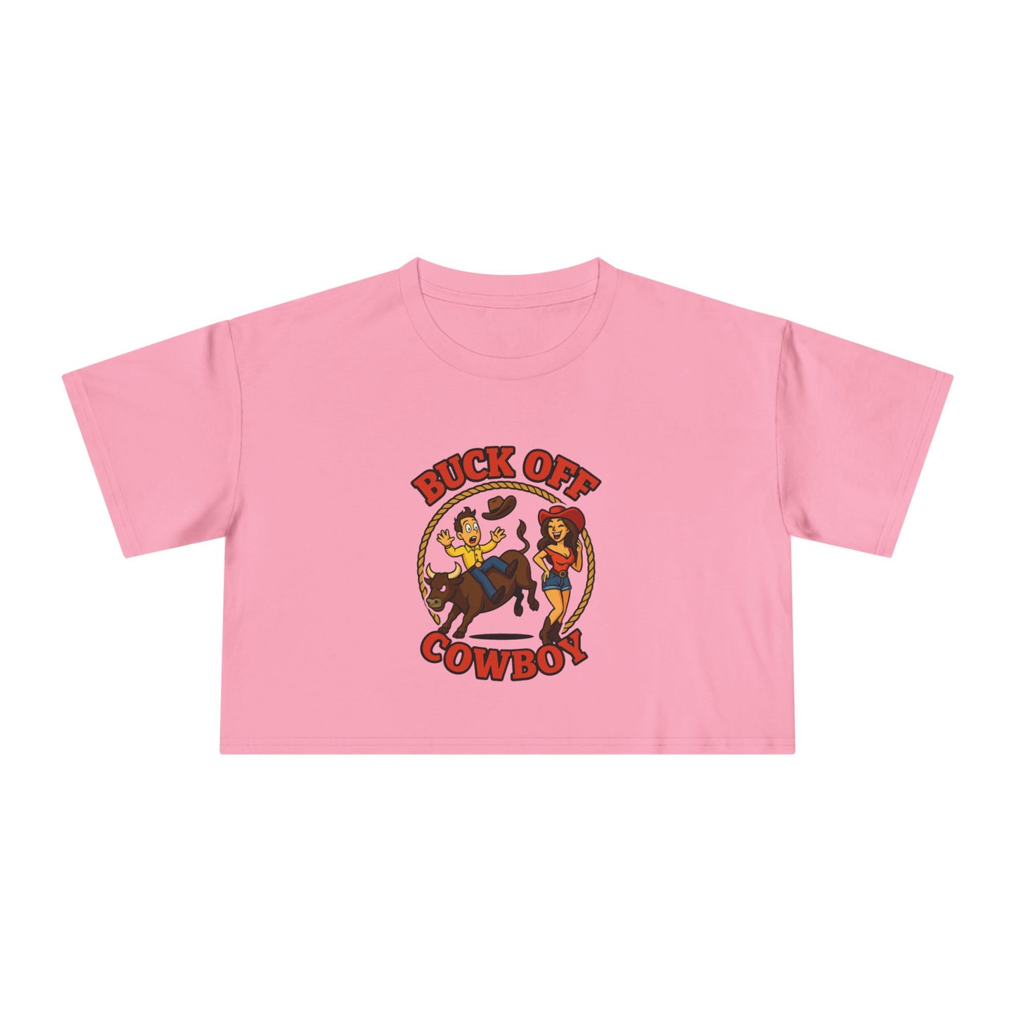 Buck Off Cowboy Crop Tee