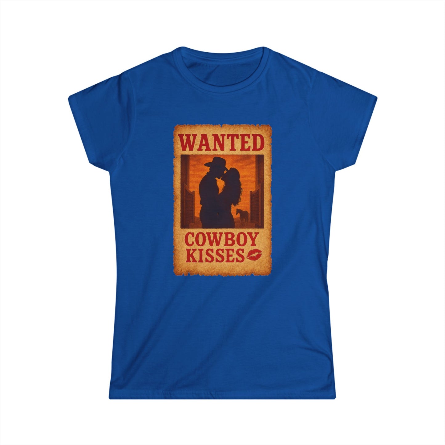 WANTED Cowboy Kisses Softstyle Tee.