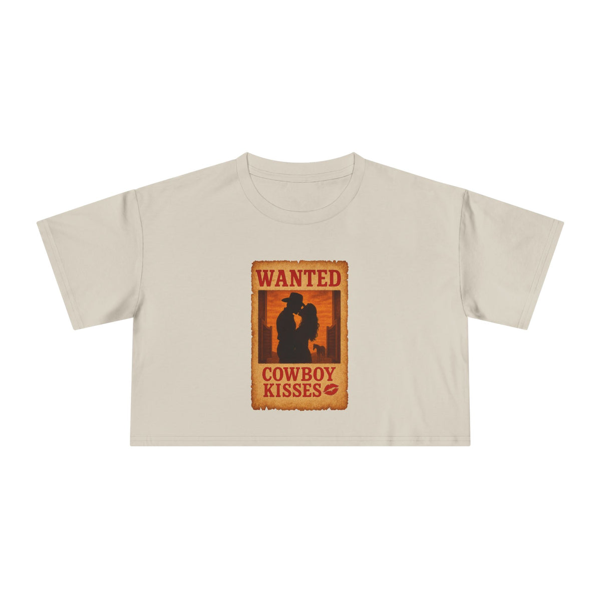 Wanted Cowboy Kisses Crop Tee.