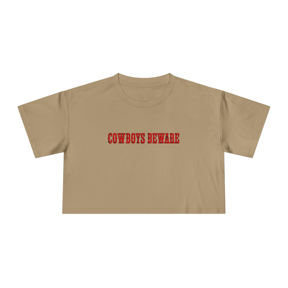 Cowboys Beware Crop Tee