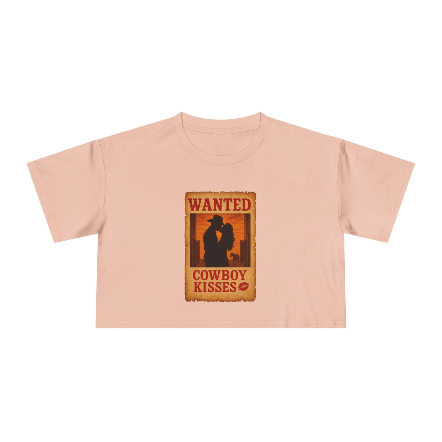 Wanted Cowboy Kisses Crop Tee.