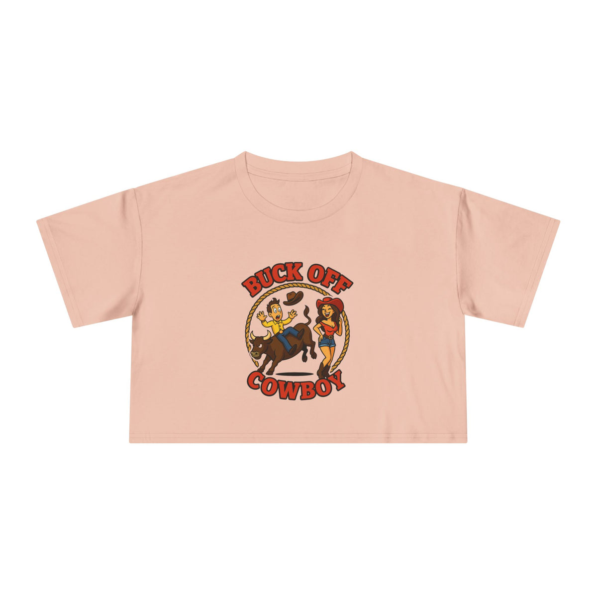 Buck Off Cowboy Crop Tee.