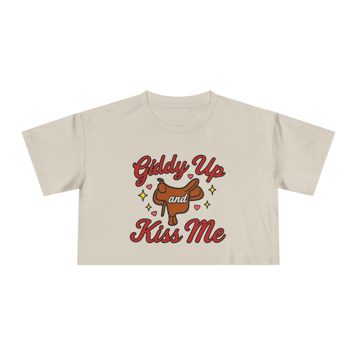 Giddy Up and Kiss Me Crop Tee