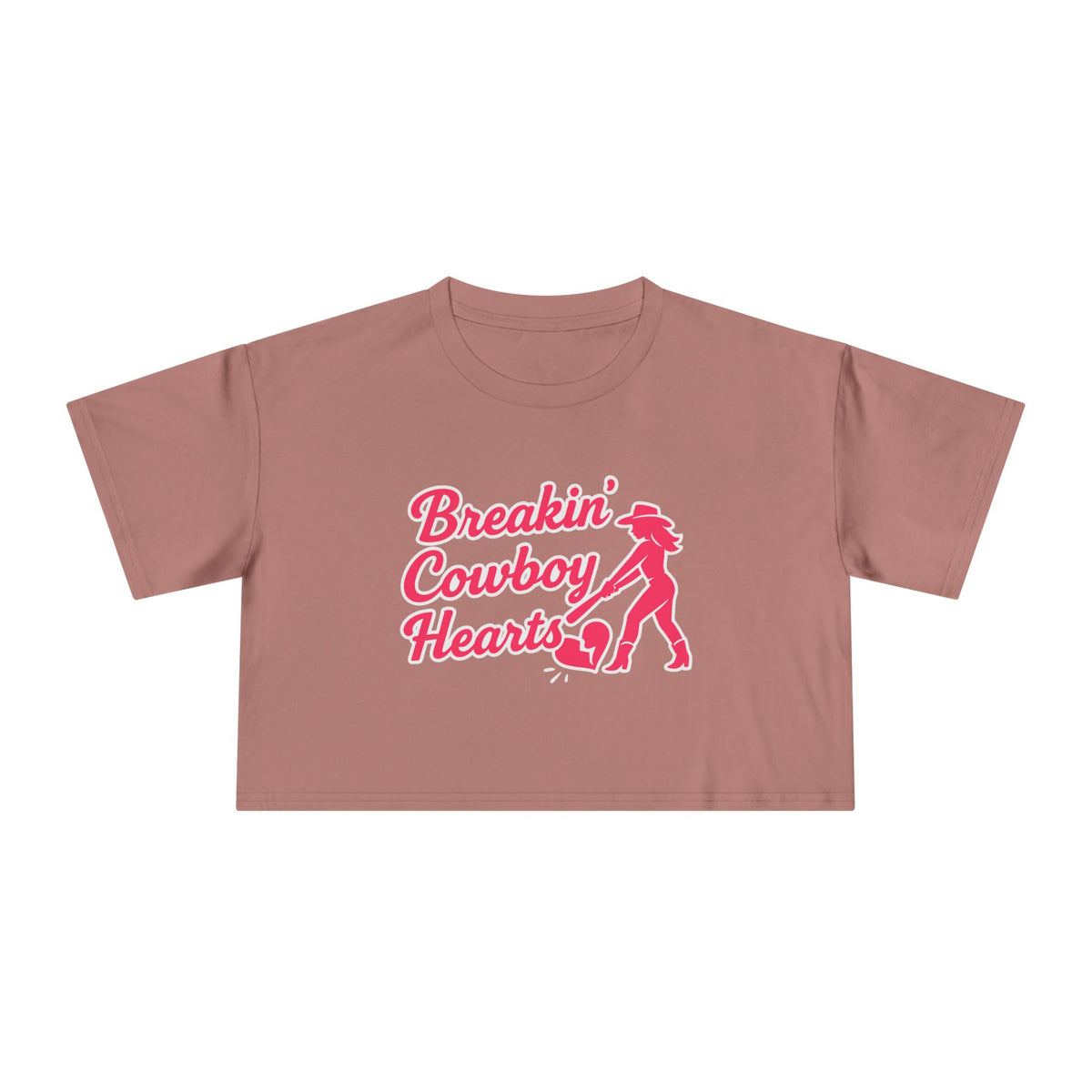 Breakin' Cowboy Hearts Crop Tee.