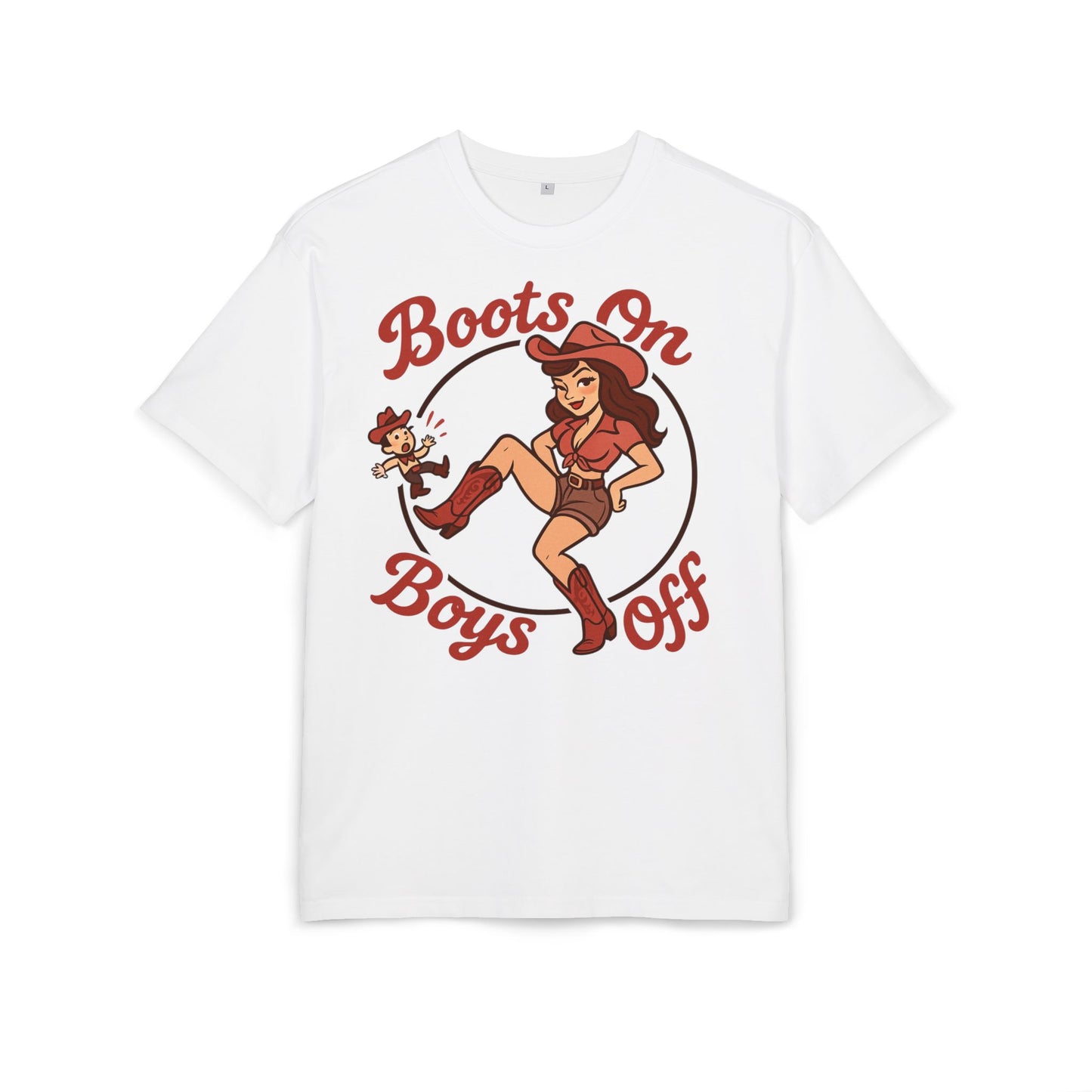 Boots On Boys Off Oversized Tee.