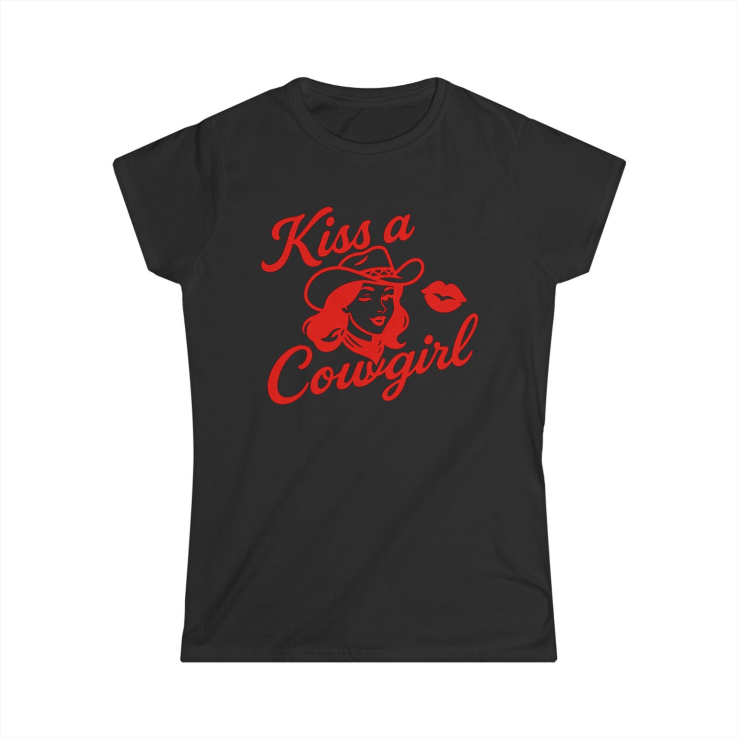 Kiss a Cowgirl Softstyle Tee.