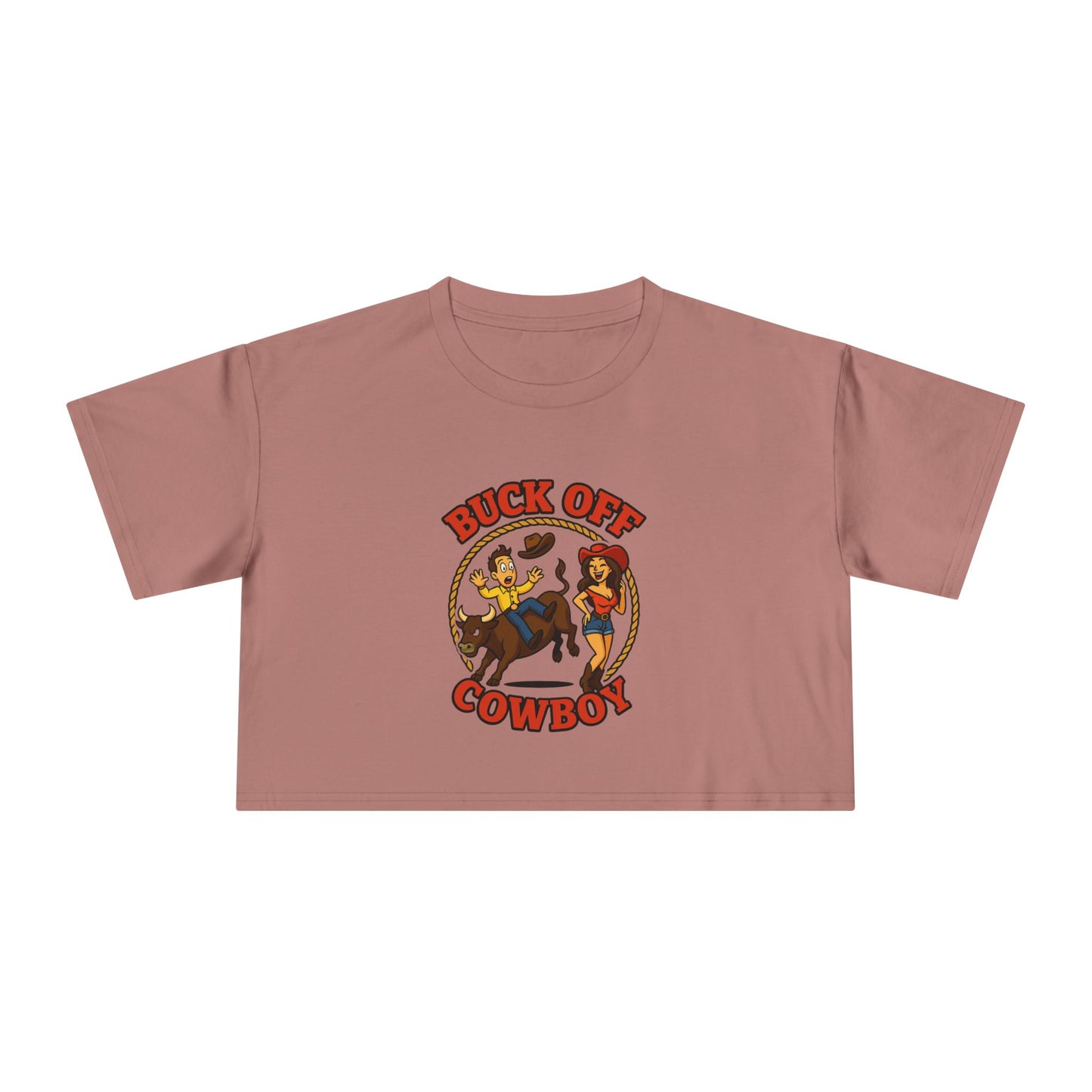 Buck Off Cowboy Crop Tee