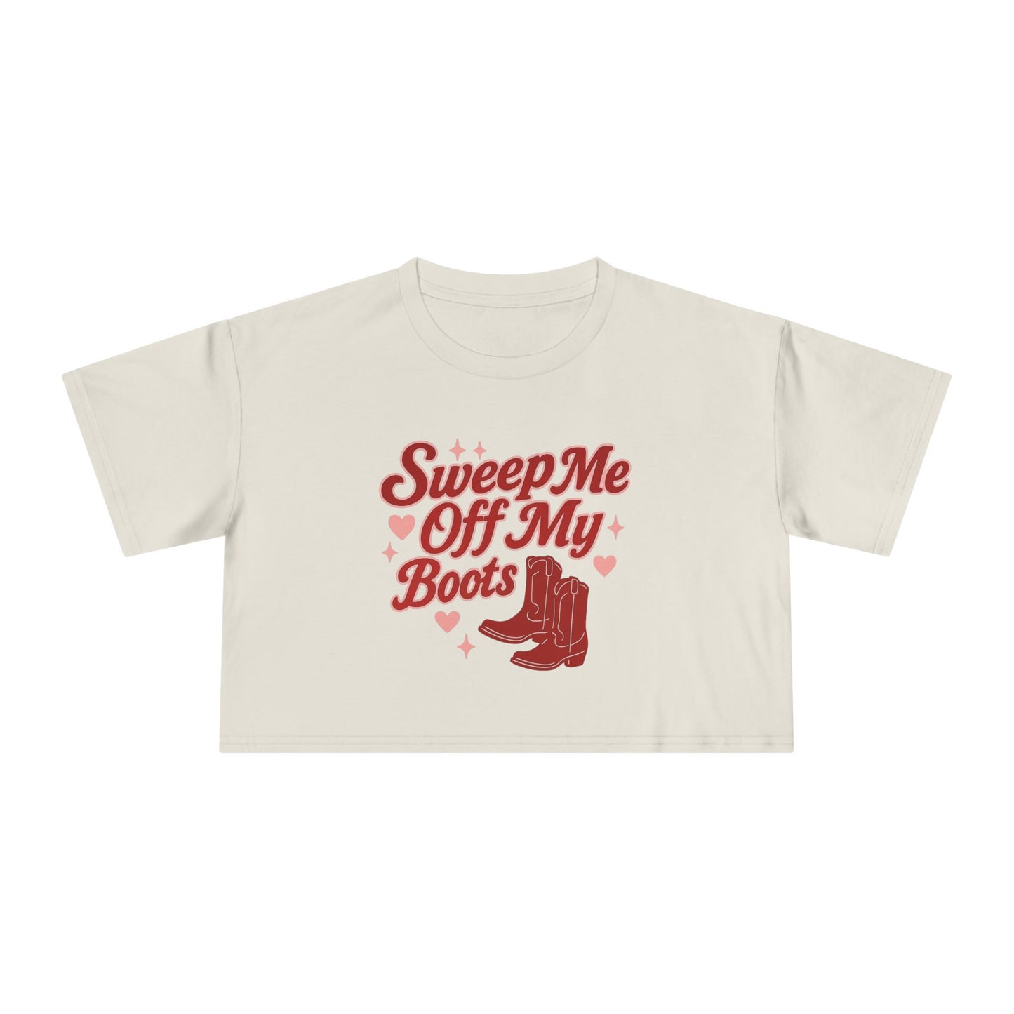 Sweep Me Off My Boots Crop Tee.