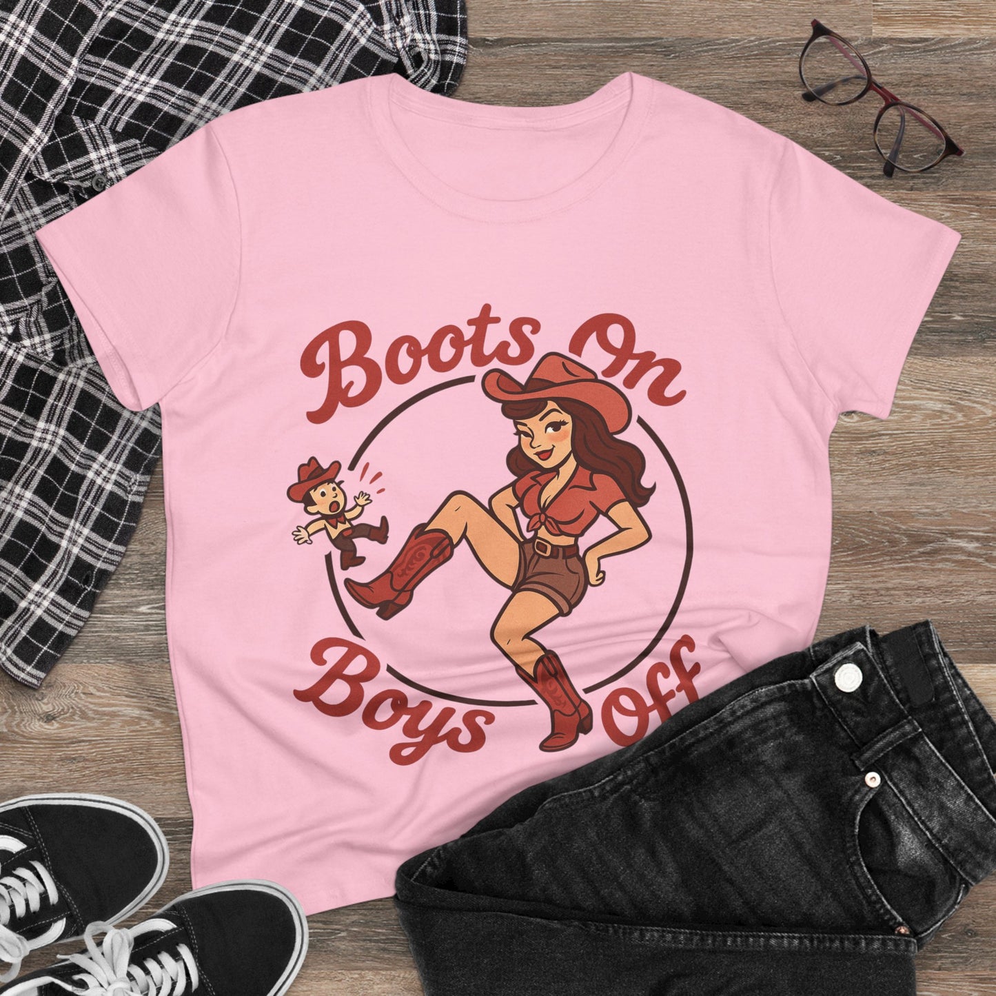 “Boots On Boys Off” Tee.