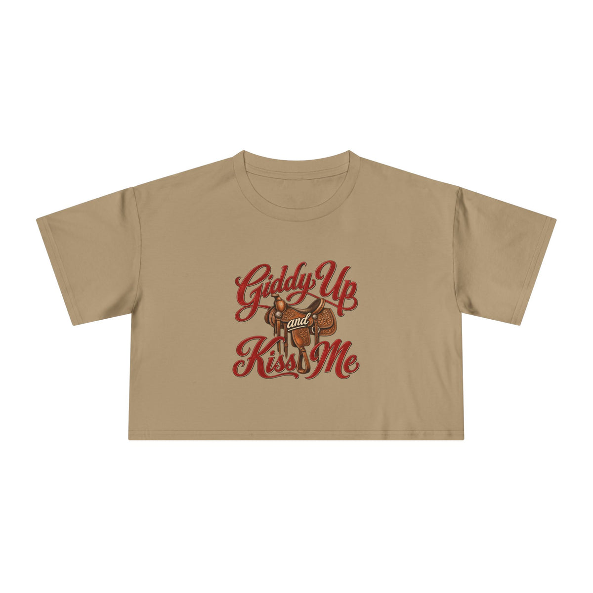 Giddy Up and Kiss Me Crop Tee.