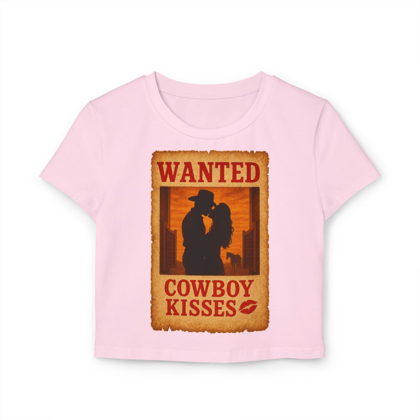 WANTED Cowboy Kisses Baby Tee.