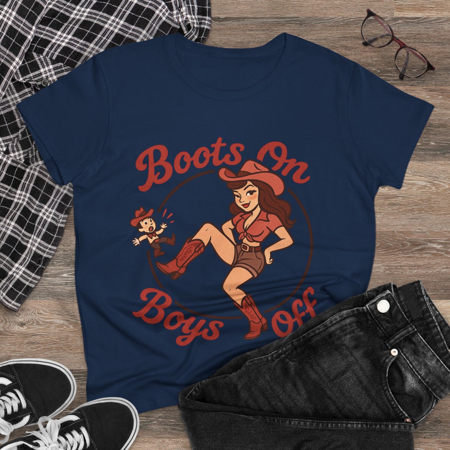“Boots On Boys Off” Tee.