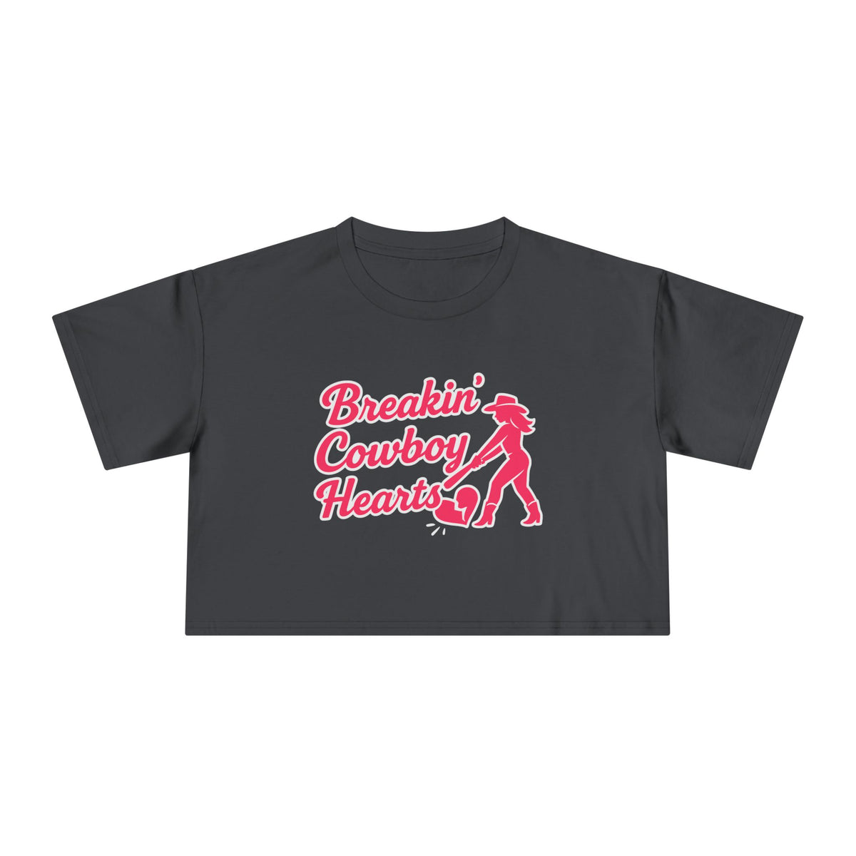 Breakin' Cowboy Hearts Crop Tee.