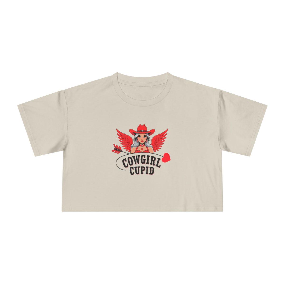Cowgirl Cupid Crop Tee.