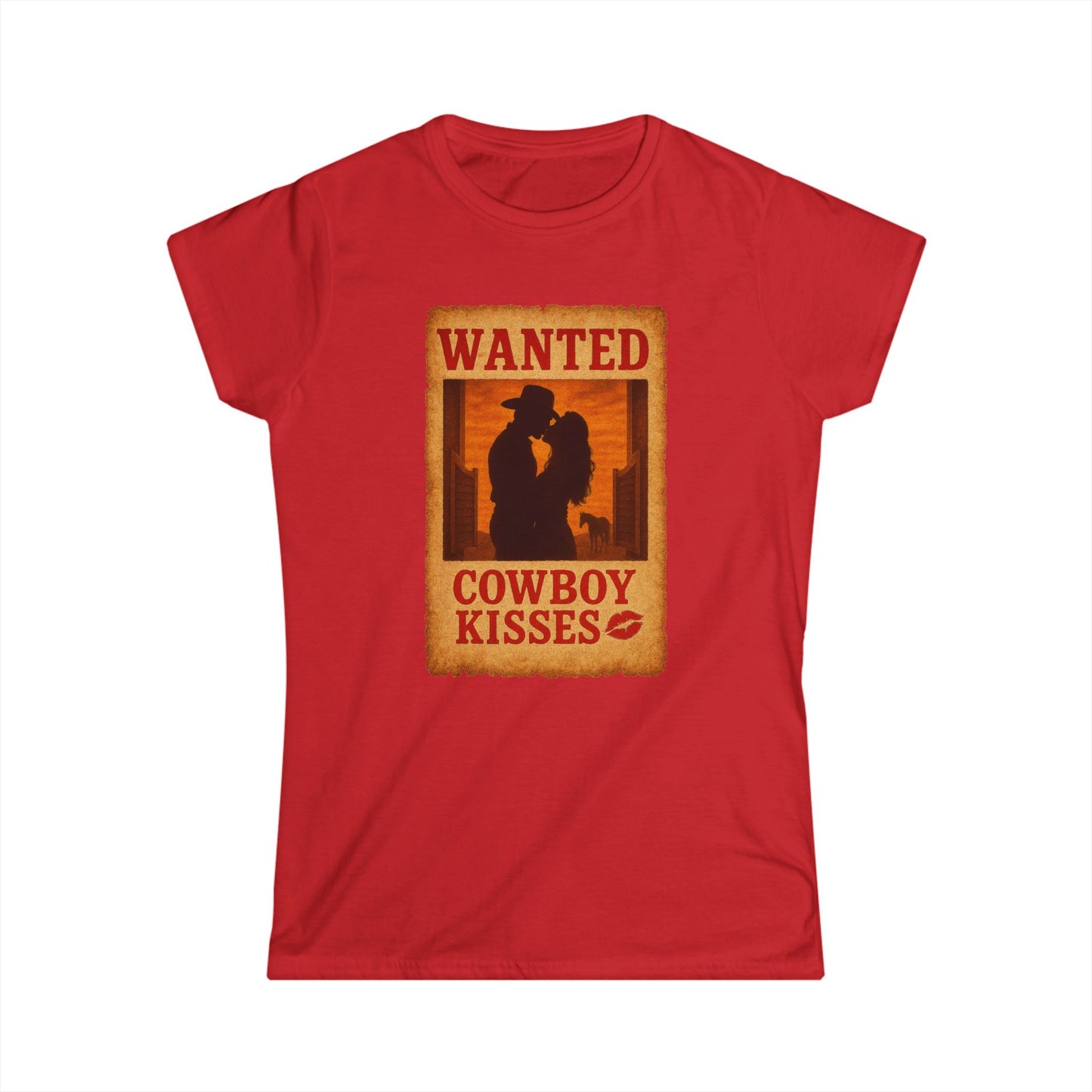 WANTED Cowboy Kisses Softstyle Tee.