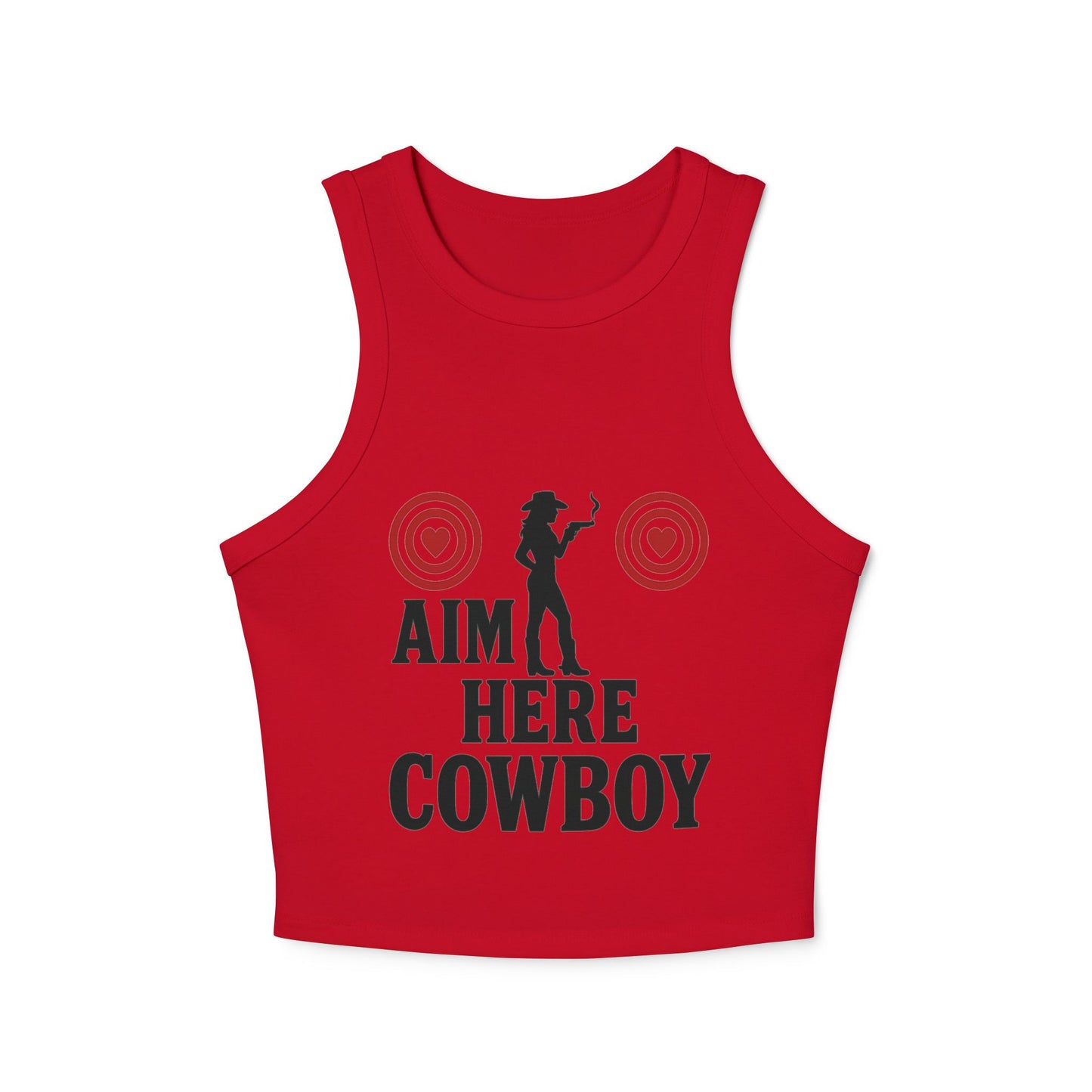 “Aim Here Cowboy” 🎯🎯 Racer Tank Top.