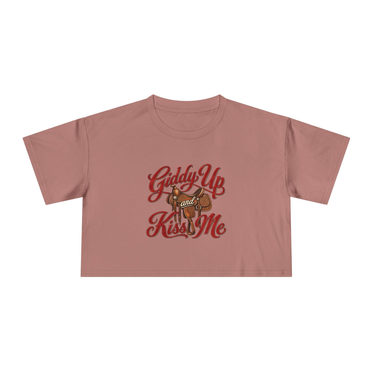 Giddy Up and Kiss Me Crop Tee.