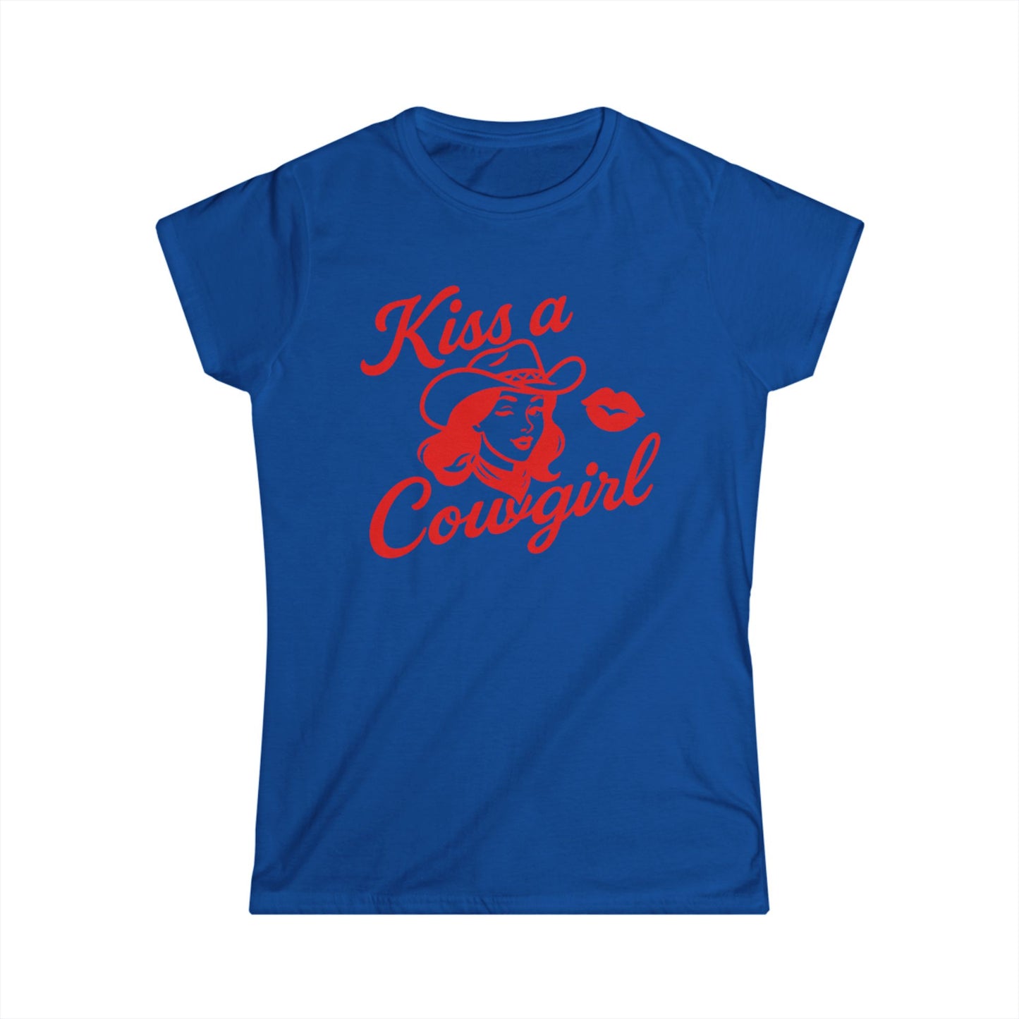 Kiss a Cowgirl Softstyle Tee.