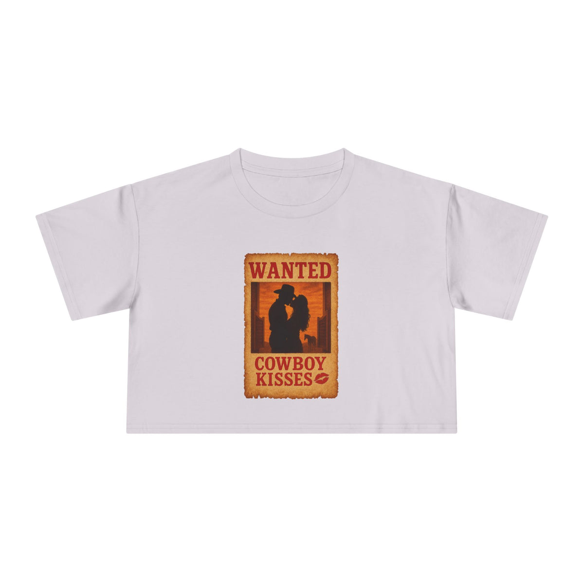 Wanted Cowboy Kisses Crop Tee.