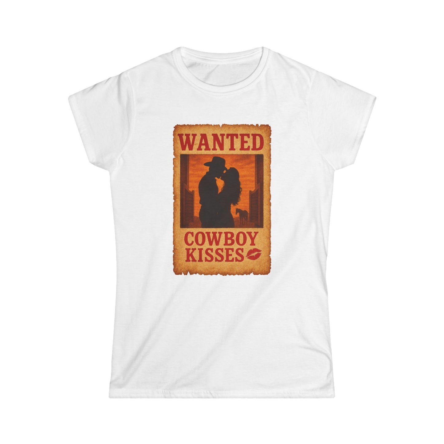 WANTED Cowboy Kisses Softstyle Tee.