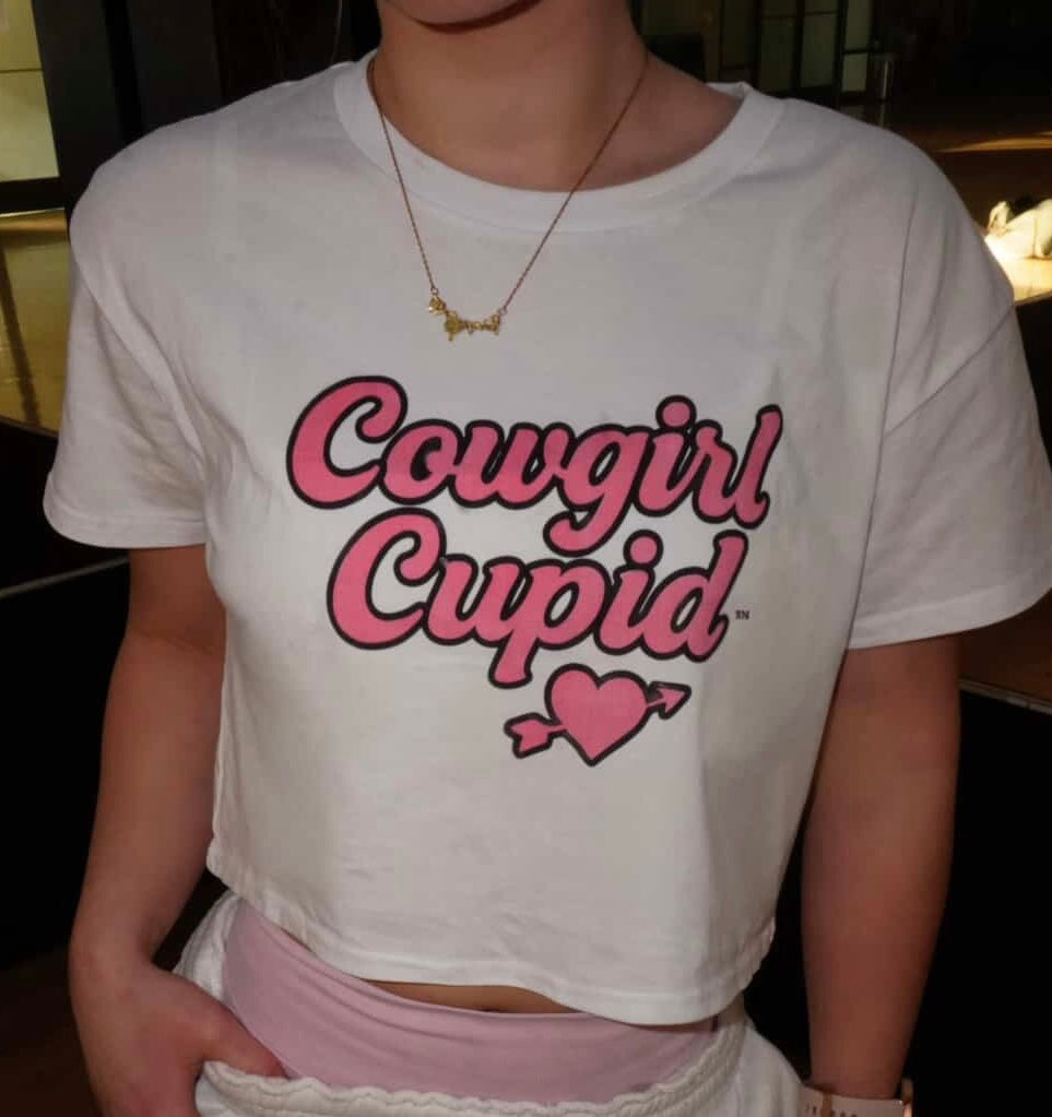 Cowgirl Cupid Crop Tee.