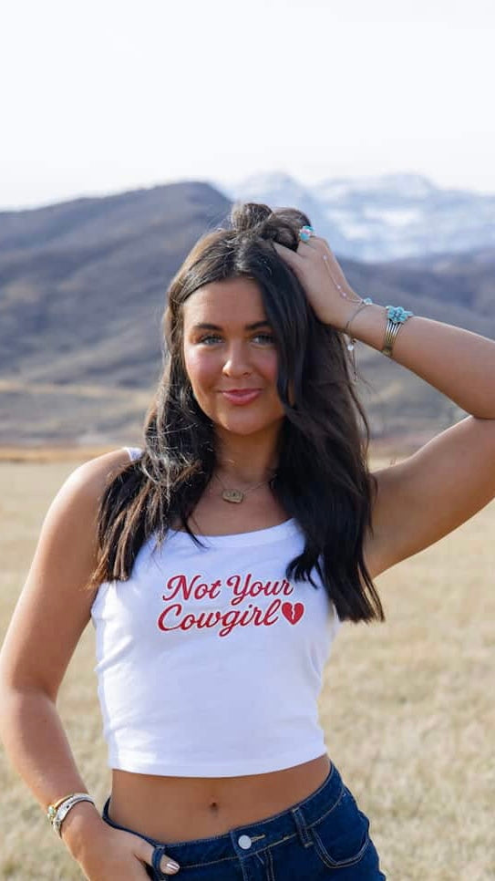 Not Your Cowgirl Spaghetti Strap Tank Top.